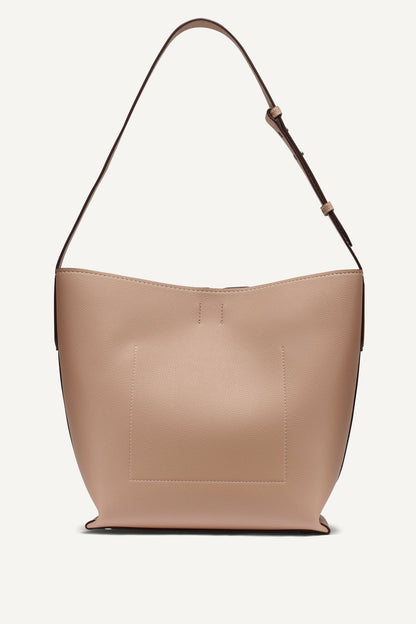 Black/Silver DKNY NICOLE LOGO BUCKET BAG
