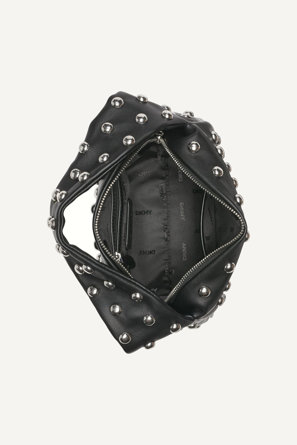BLACK/SILVER DKNY AGNES SHOULDER BAG