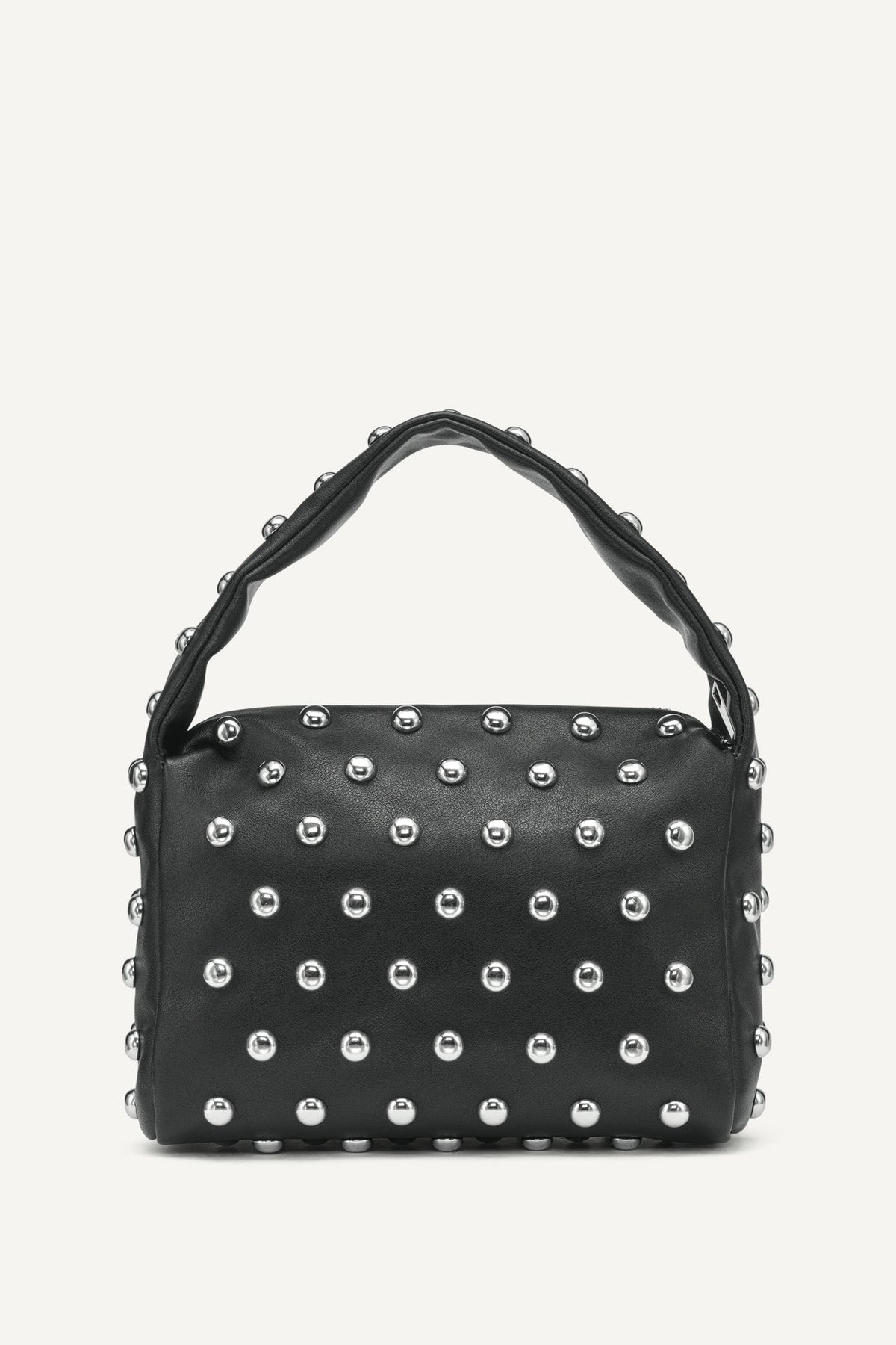 BLACK/SILVER DKNY AGNES SHOULDER BAG