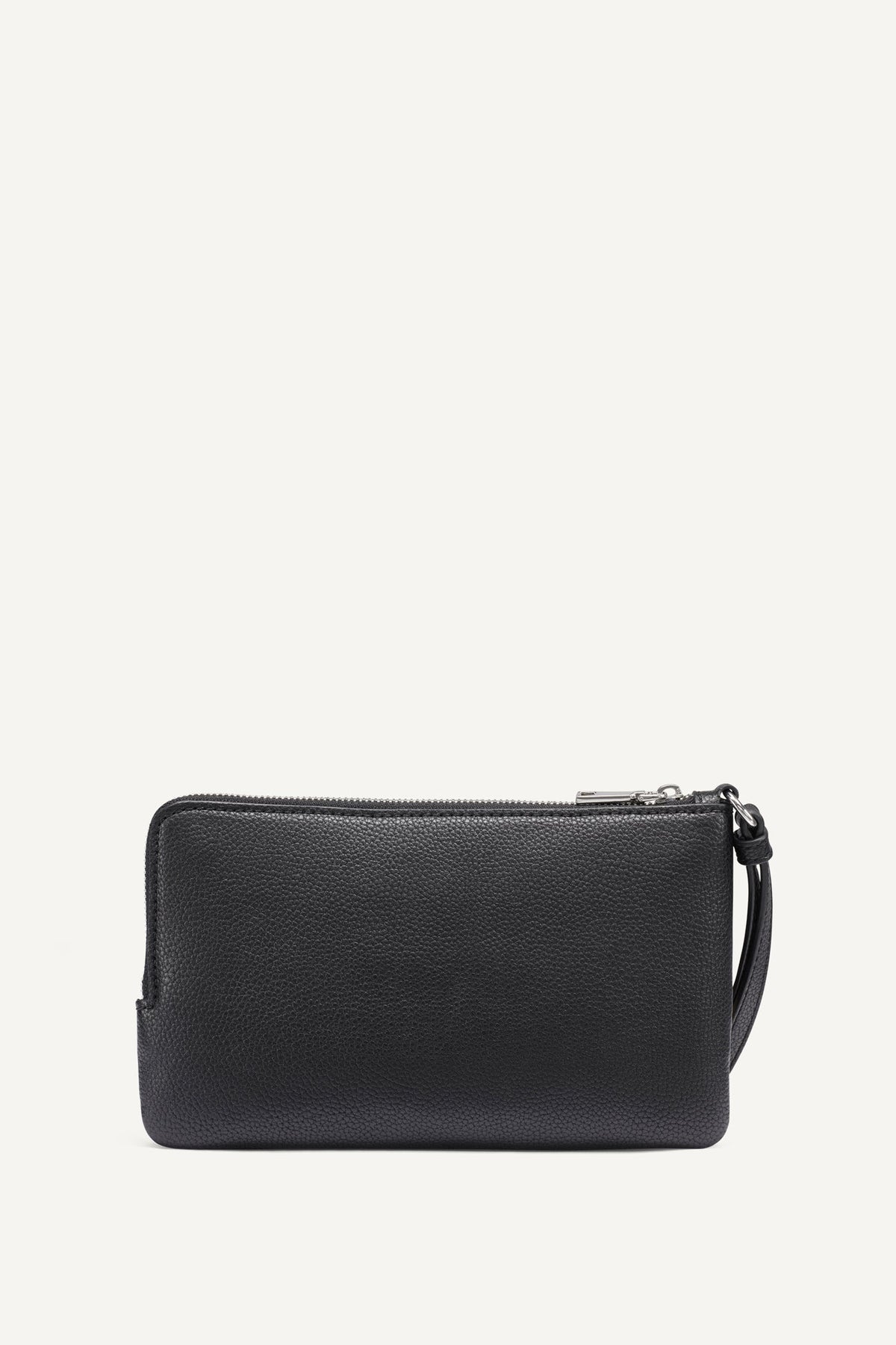 Natural/Black DKNY SARAH DUAL ZIP POUCH WRISTLET
