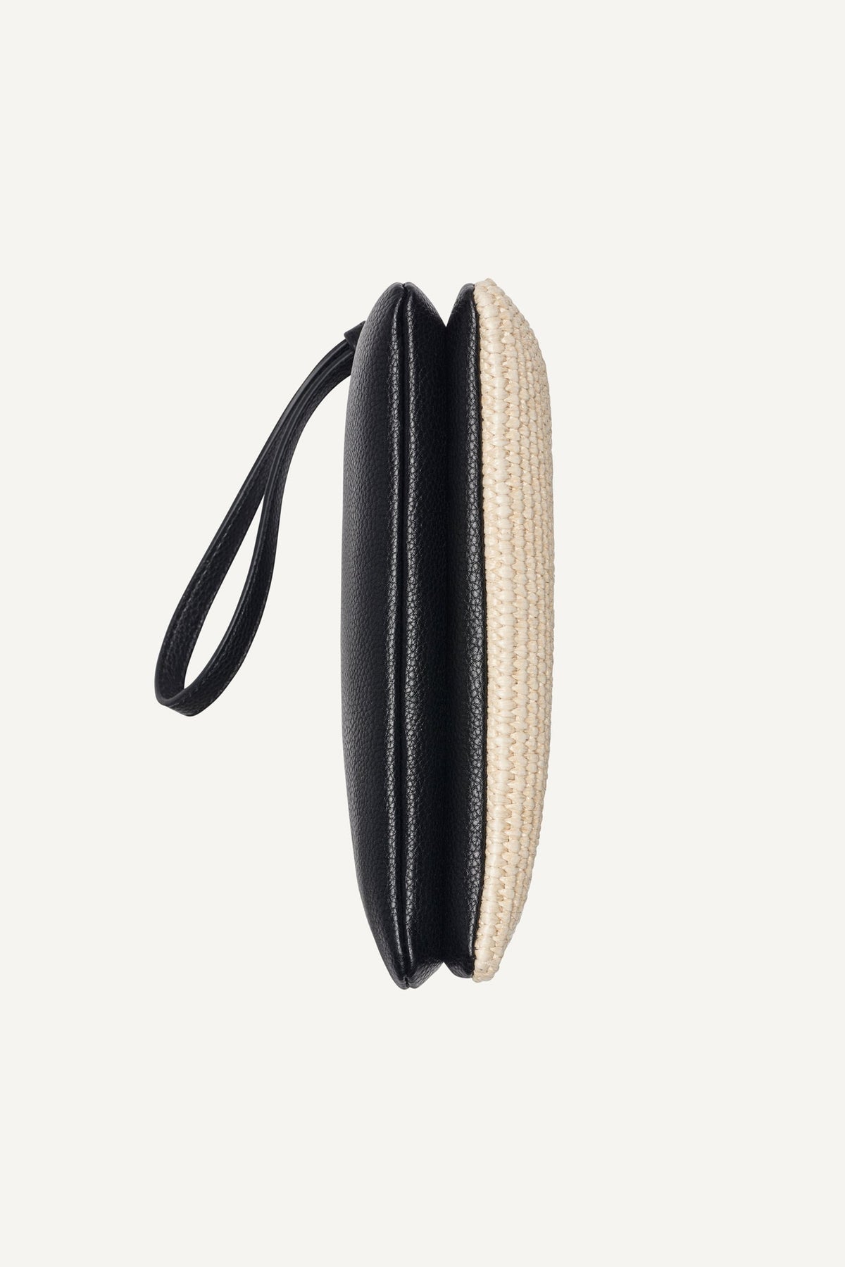 Natural/Black DKNY SARAH DUAL ZIP POUCH WRISTLET