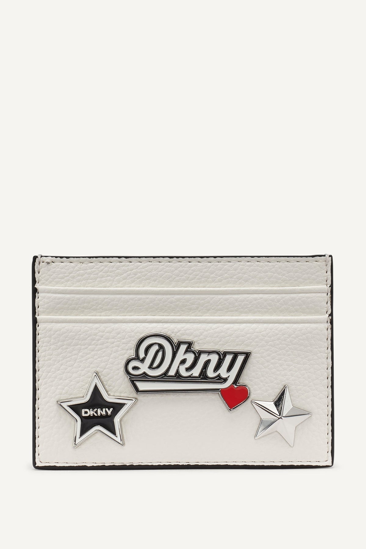 White DKNY ETTA CARD CASE