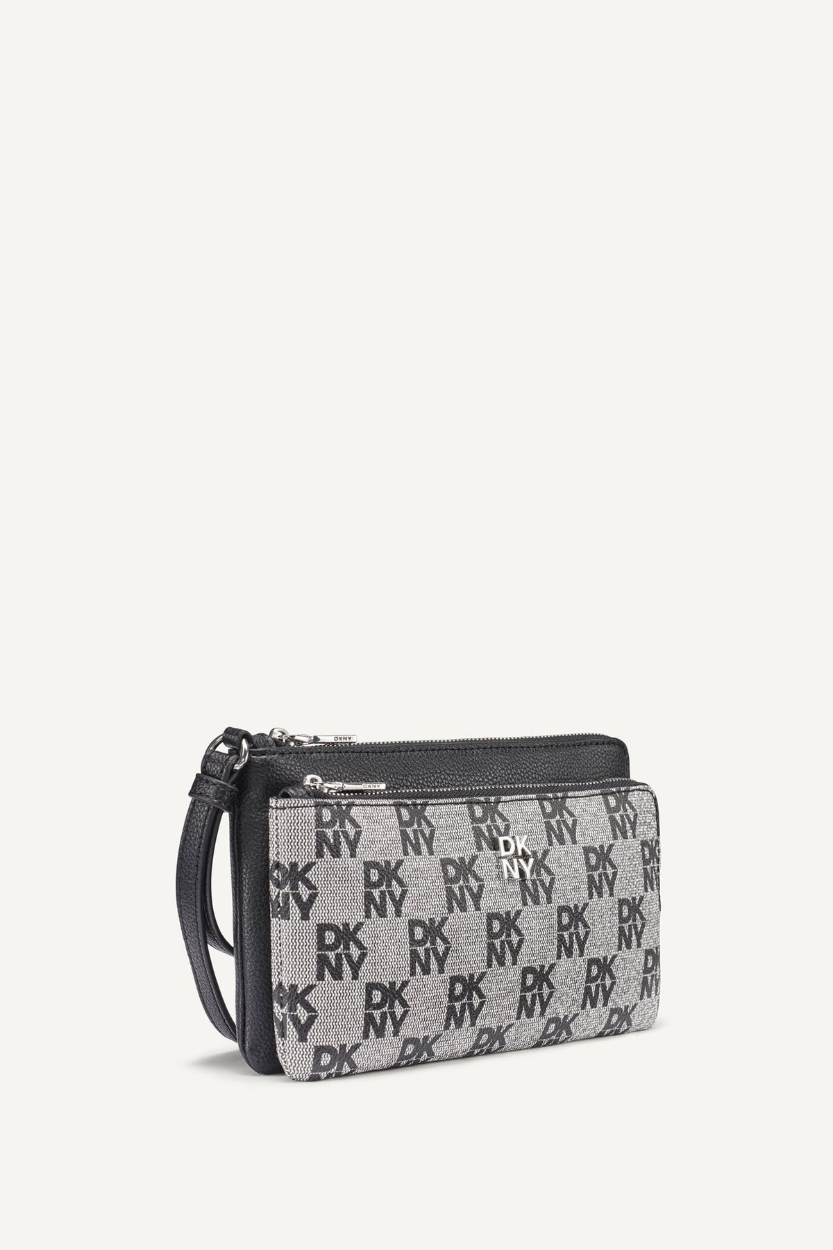 Chino/Cappuccino DKNY SARAH DUAL ZIP POUCH WRISTLET