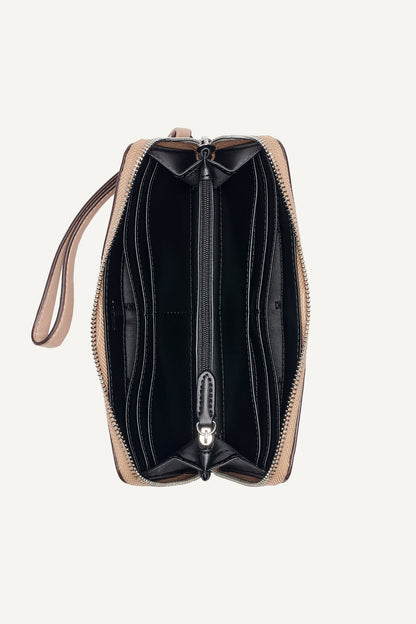 Cappuccino DKNY PAULA LARGE ZIP AROUND WALLET