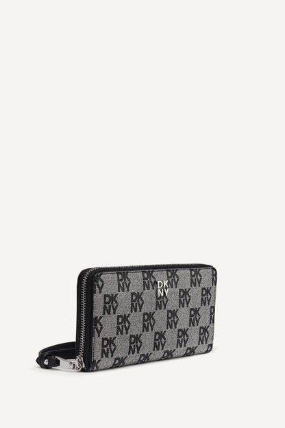 Chino/Cappuccino DKNY SARAH LARGE ZIP AROUND WALLET