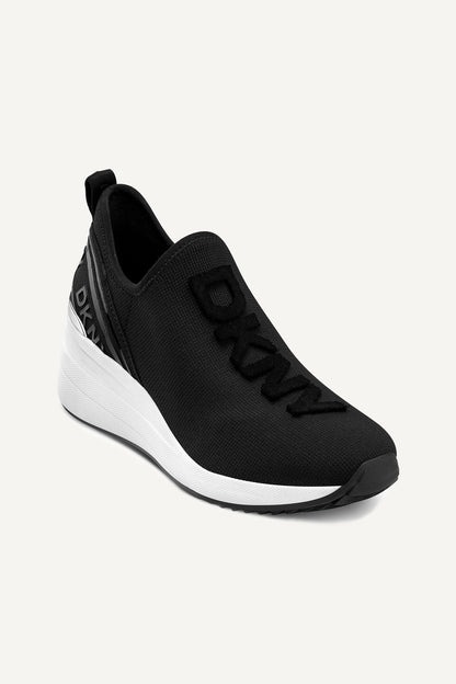 Black DKNY KEEVA WEDGE SNEAKER