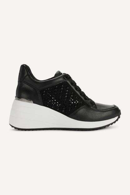 BRIGHT WHITE DKNY KALINDA WEDGE SNEAKER