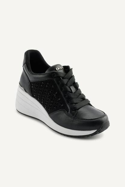 BRIGHT WHITE DKNY KALINDA WEDGE SNEAKER