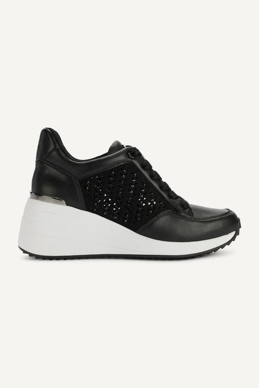 BLACK/BLACK DKNY KALINDA WEDGE SNEAKER