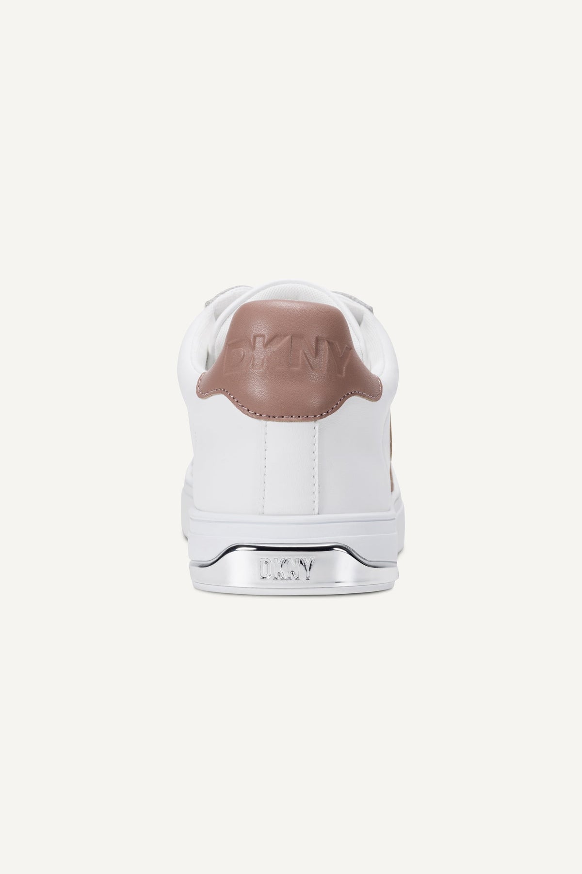 WHITE/BLUSH DKNY ABENI LACE UP SNEAKER 30MM