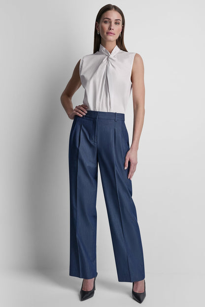 Dark Navy DKNY STRAIGHT LEG TROUSER