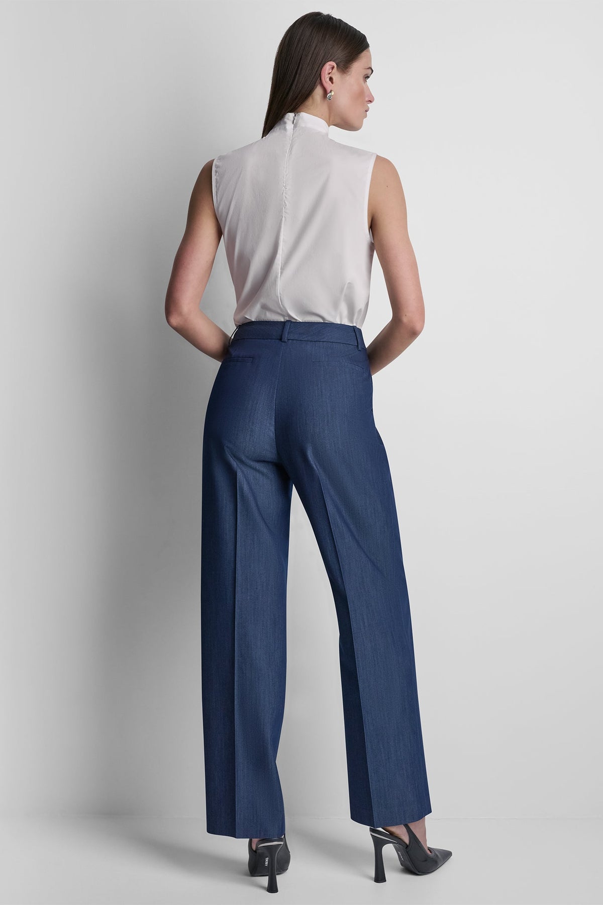 Dark Navy DKNY STRAIGHT LEG TROUSER
