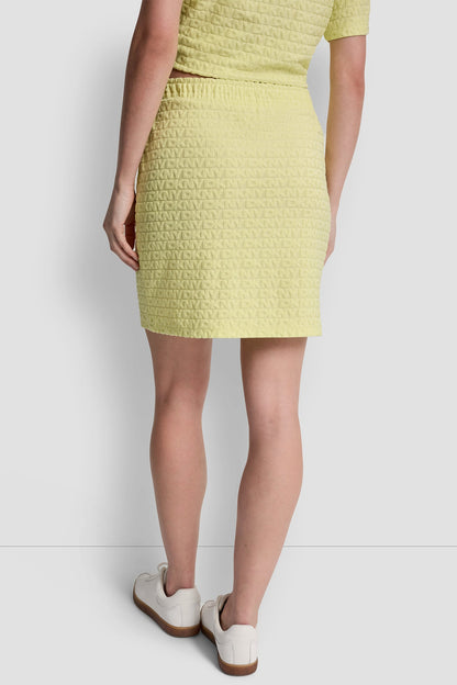 Ivory DKNY LOGO JACQUARD PULL-ON SKIRT
