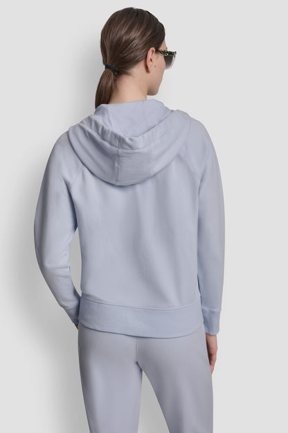 Frost Blue DKNY TWO-TONE LOGO DRAWSTRING HOODIE