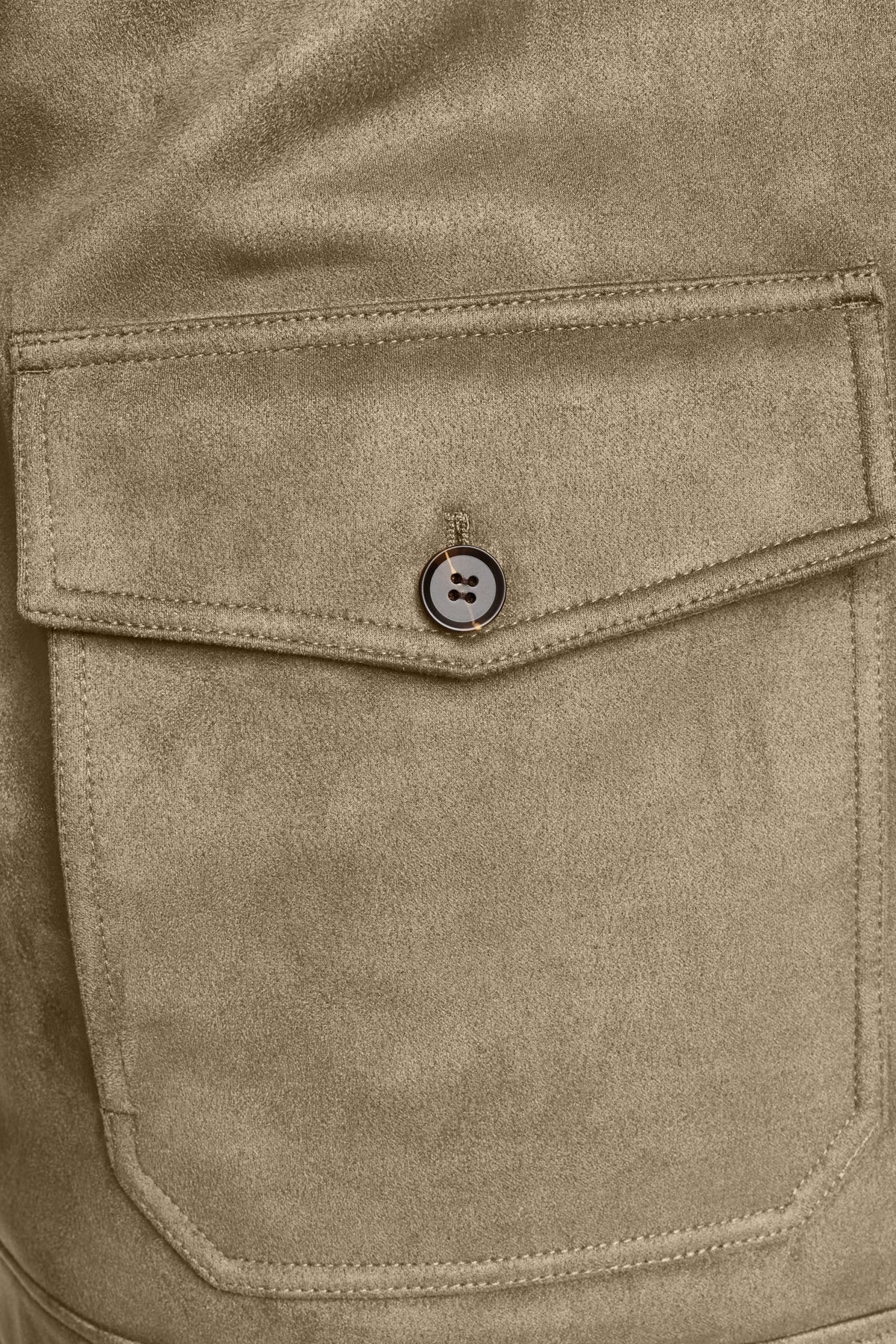 Olive DKNY FAUX SUEDE TRUCKER JACKET