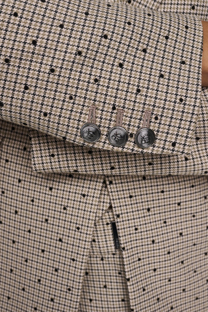 Travertine/Black DKNY ONE BUTTON COLLAR BLAZER