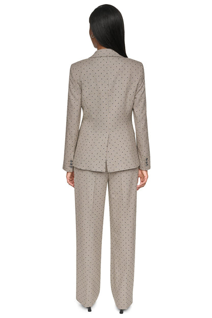 Travertine/Black DKNY ONE BUTTON COLLAR BLAZER