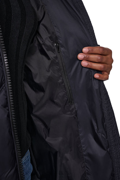 Black DKNY QUILTED PUFFER