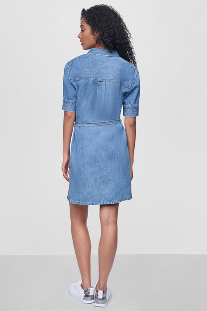 Cooper DKNY DENIM BUTTON-FRONT SHIRT DRESS