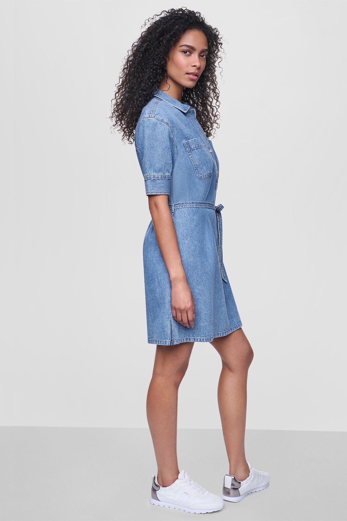 Cooper DKNY DENIM BUTTON-FRONT SHIRT DRESS