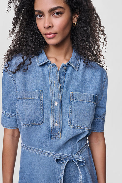 Cooper DKNY DENIM BUTTON-FRONT SHIRT DRESS