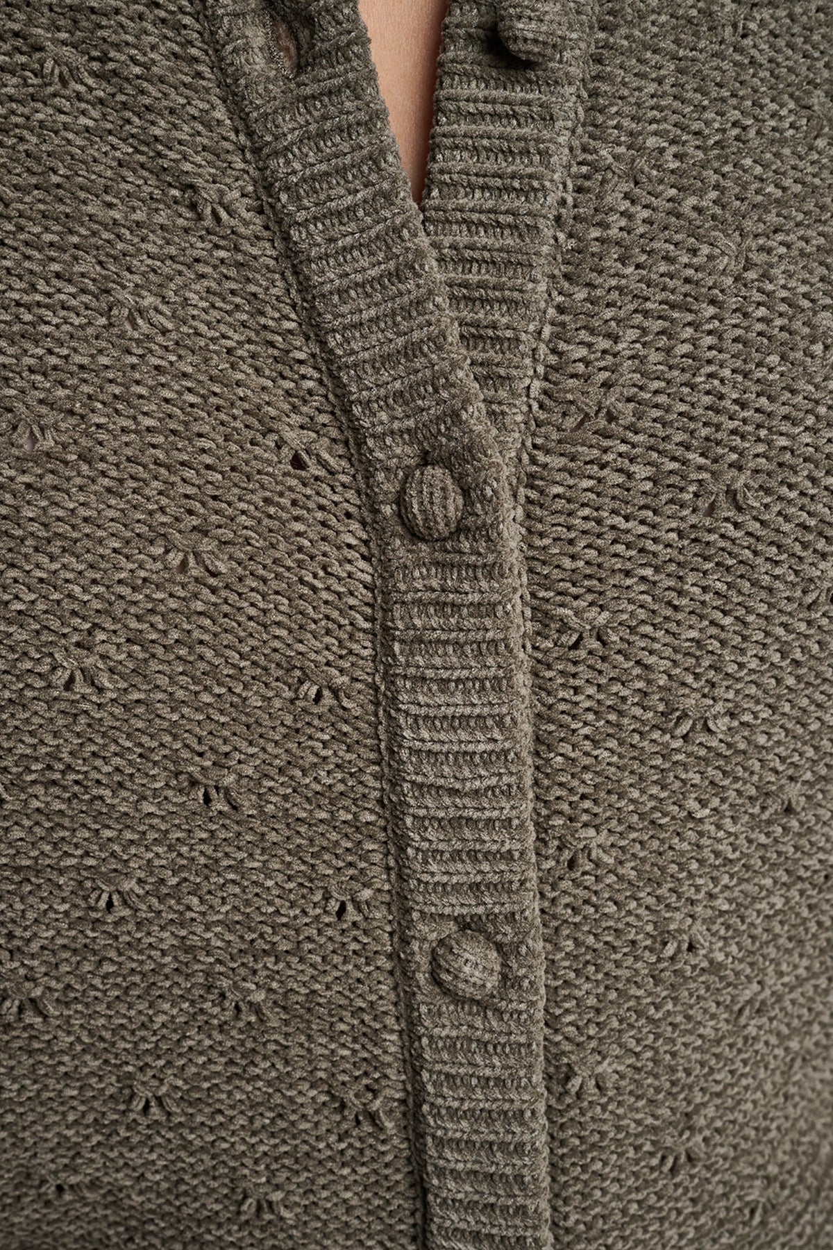 Claret DKNY ELBOW SLEEVE CHENILLE CARDIGAN