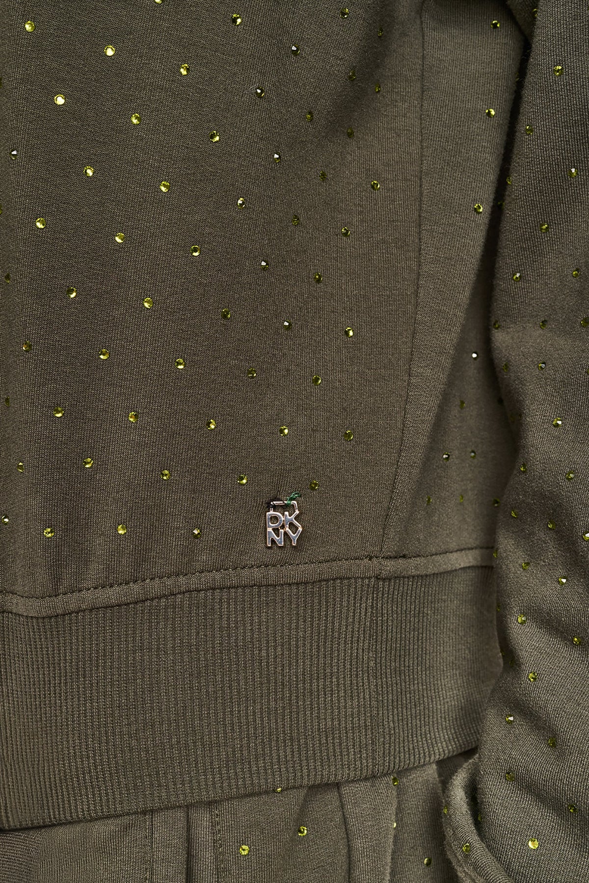 Chestnut/Light Bronze DKNY RHINESTONE HOODIE