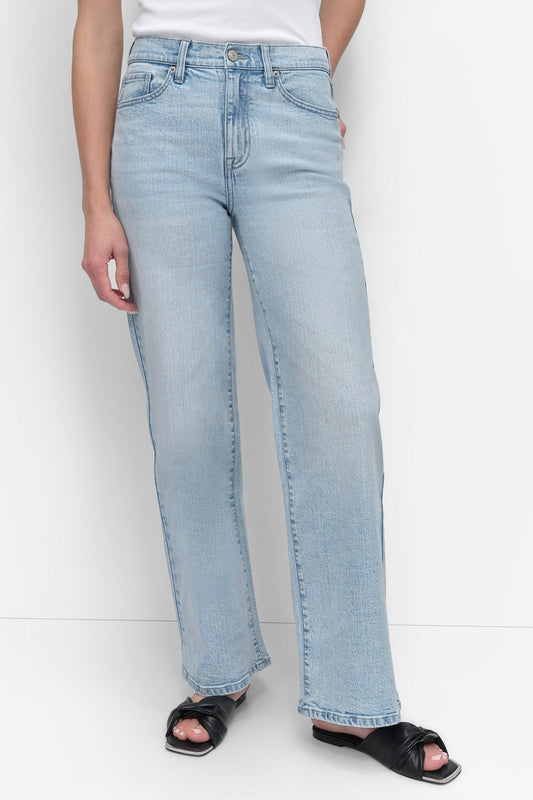 DOYERS DKNY HIGH-RISE TAILORED WIDE-LEG JEAN