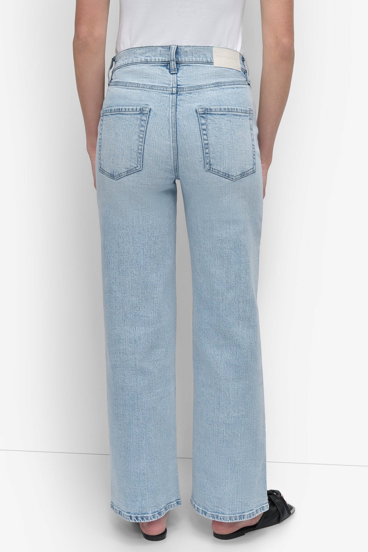 DOYERS DKNY HIGH-RISE TAILORED WIDE-LEG JEAN