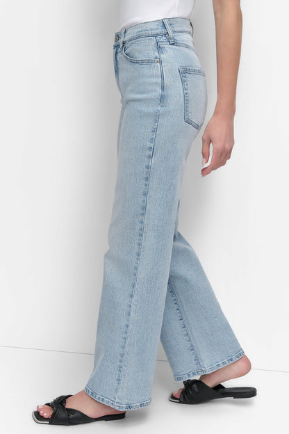 DOYERS DKNY HIGH-RISE TAILORED WIDE-LEG JEAN