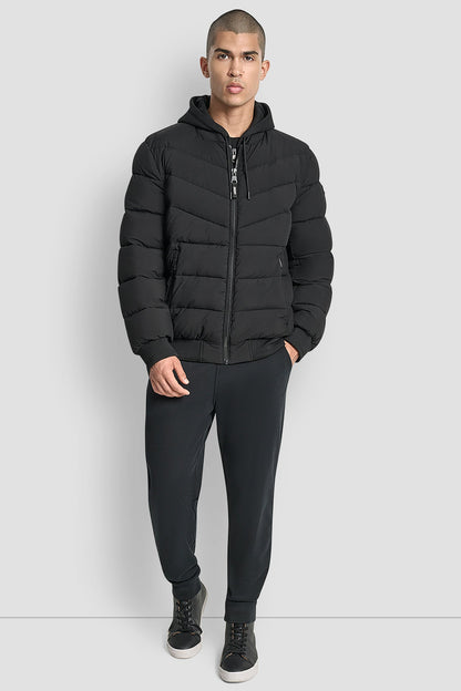 Black DKNY STRETCH BOMBER JACKET