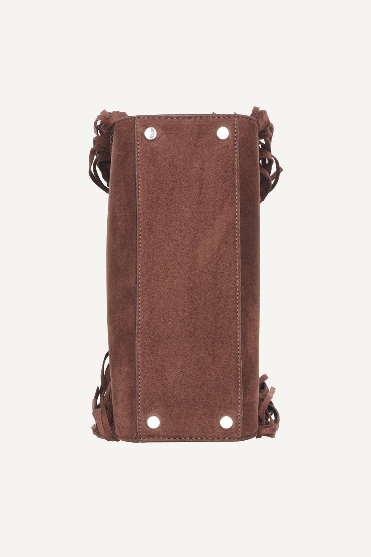 Chocolate DKNY FOSTER MEDIUM FRINGE SATCHEL