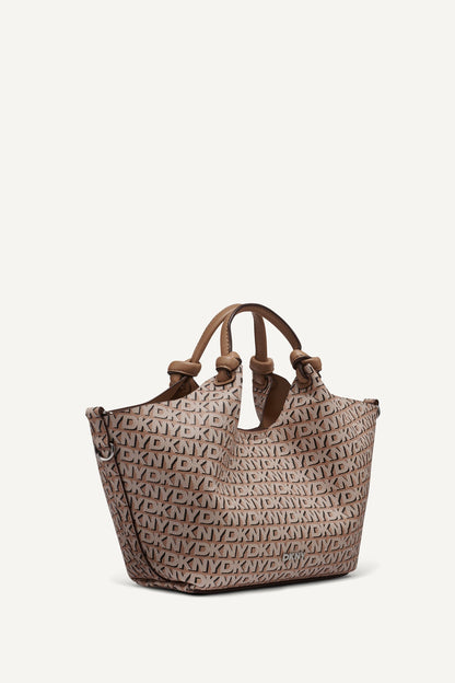 Marshmallow DKNY PAULA NEW YORK LOGO SMALL COMMUTER TOTE