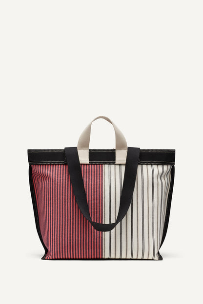 Punch Multi DKNY BRADY CANVAS STRIPE LOGO TOTE