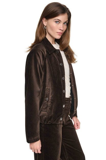 Espresso DKNY RAGLAN SLEEVE BUBBLE JACKET