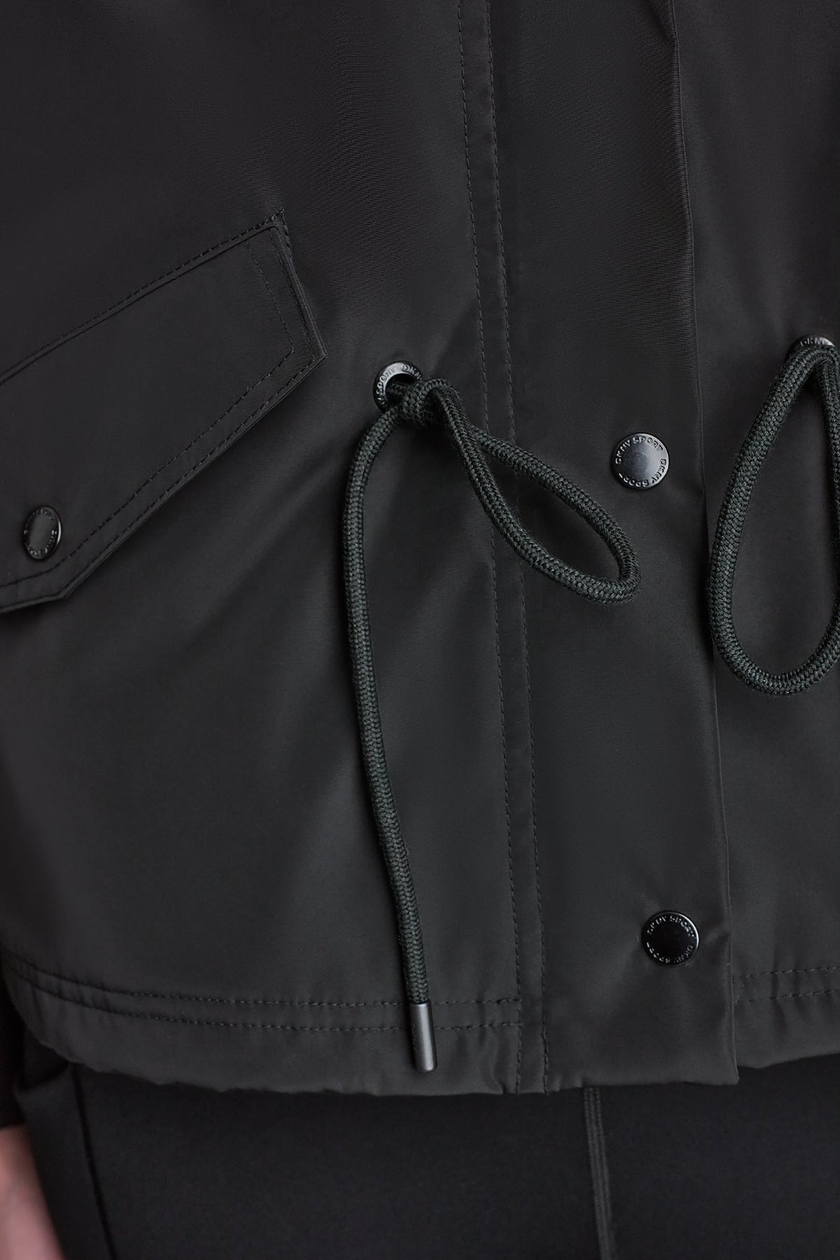 Black DKNY HIGH-LOW CROPPED JACKET