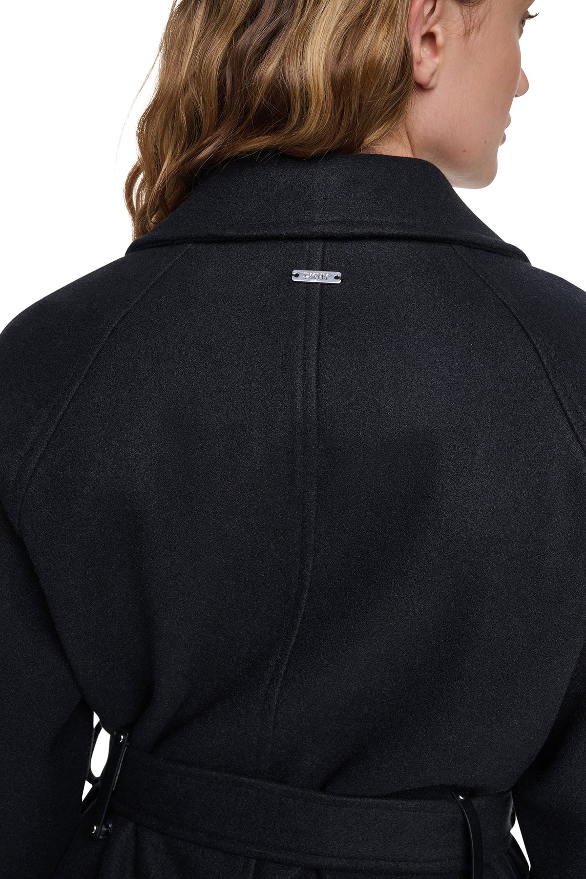 Bordeaux DKNY DOUBLE BREASTED WRAP COAT