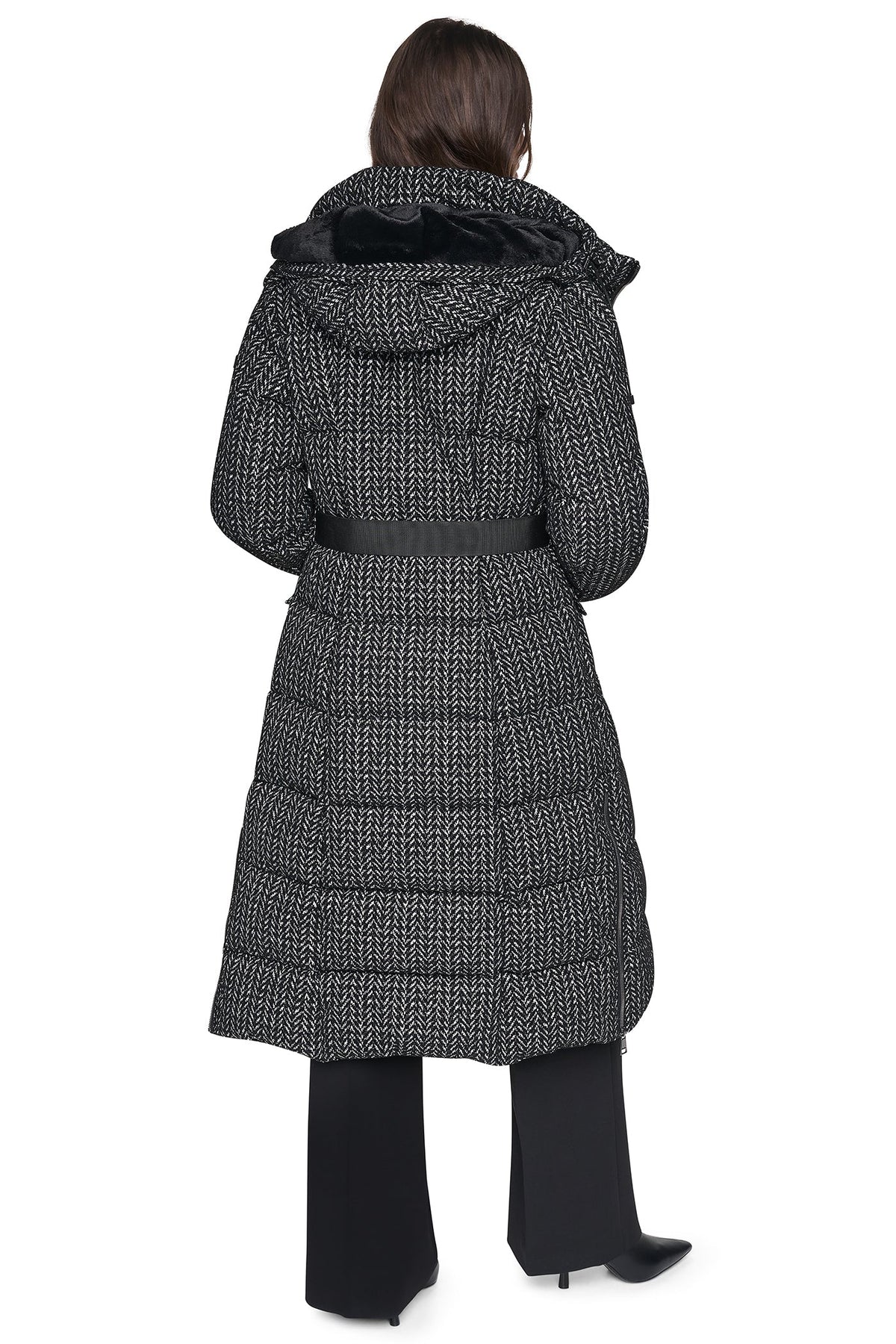 Loden DKNY MAXI PUFFER WITH BELT