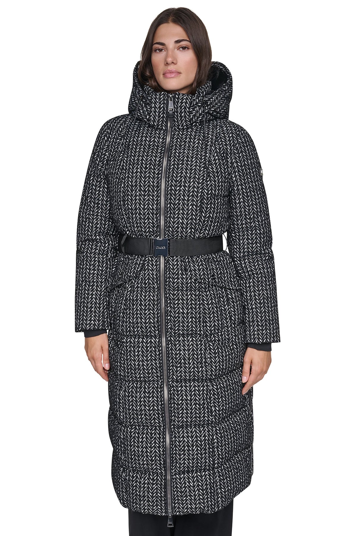 Loden DKNY MAXI PUFFER WITH BELT