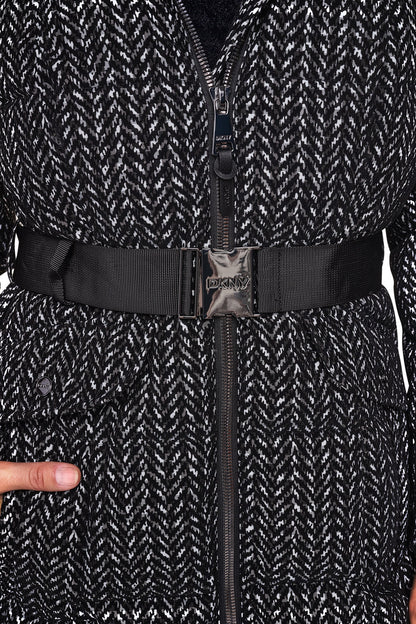 Loden DKNY MAXI PUFFER WITH BELT