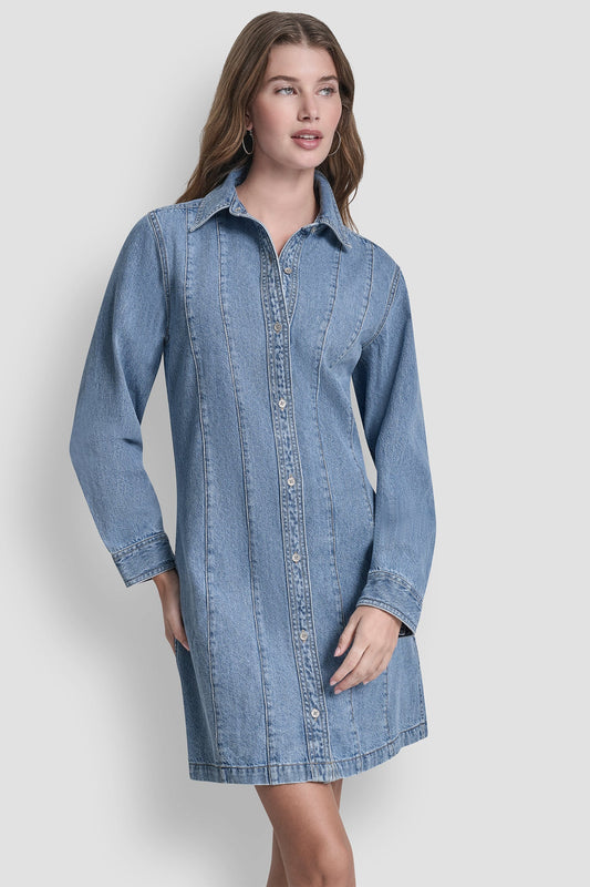 Harmony DKNY SEAMED A-LINE DRESS
