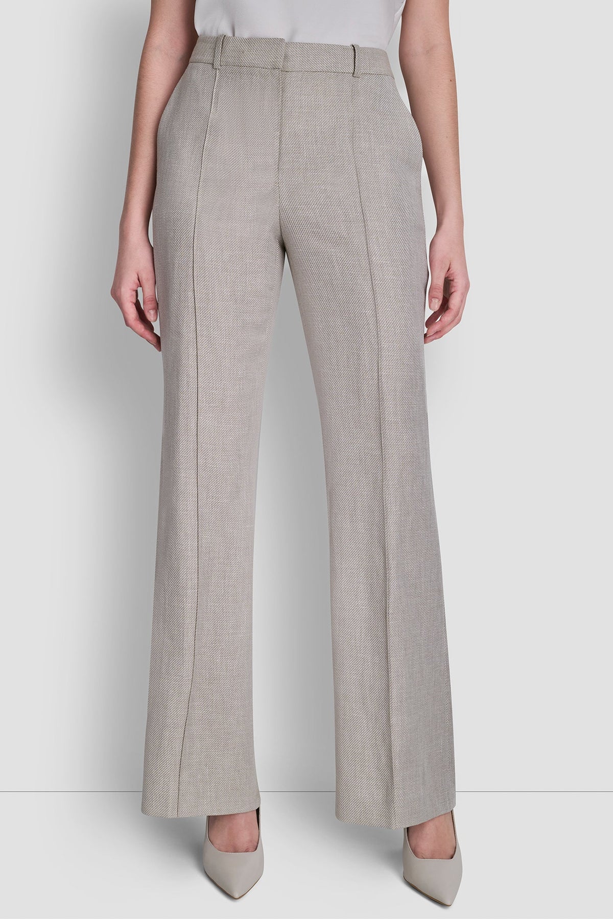 Pebble/White DKNY STRAIGHT LEG MODERN FIT PANT