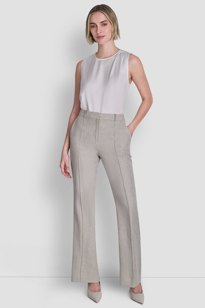 Pebble/White DKNY STRAIGHT LEG MODERN FIT PANT