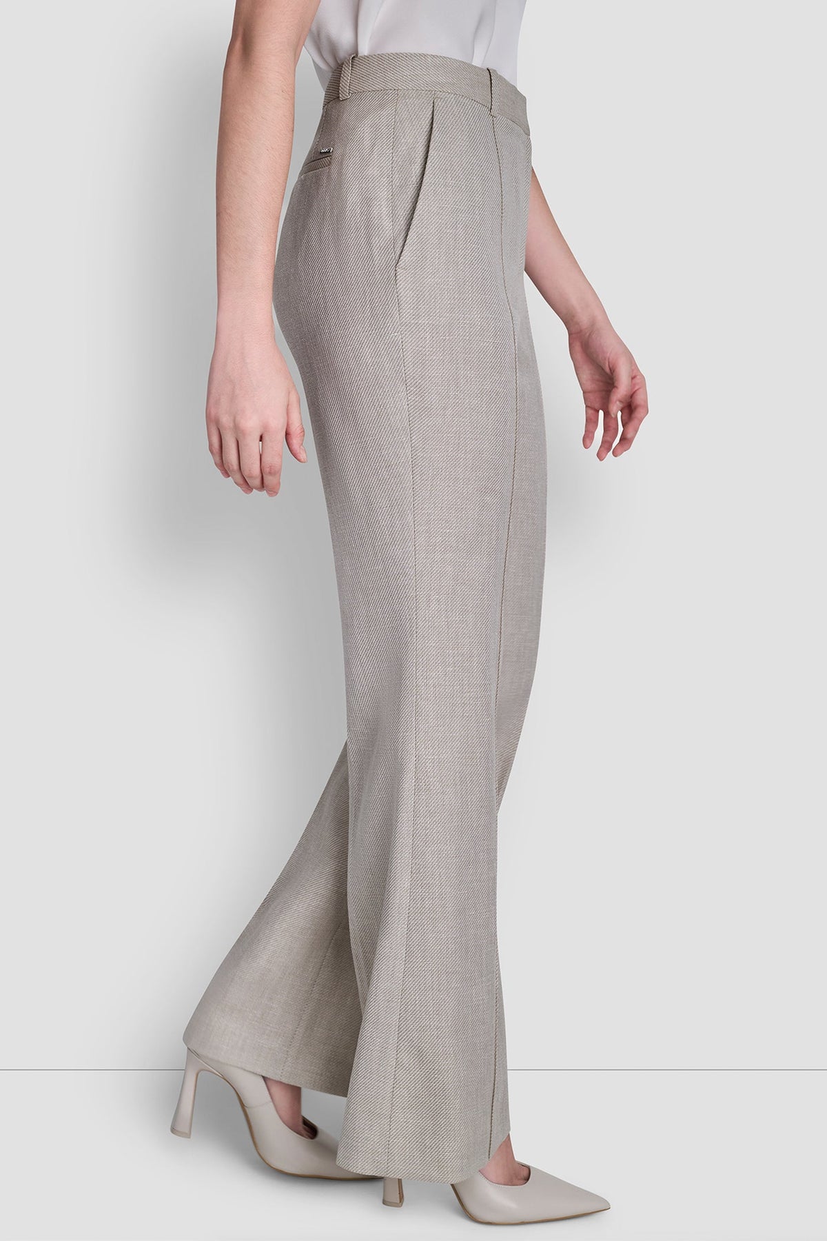 Pebble/White DKNY STRAIGHT LEG MODERN FIT PANT