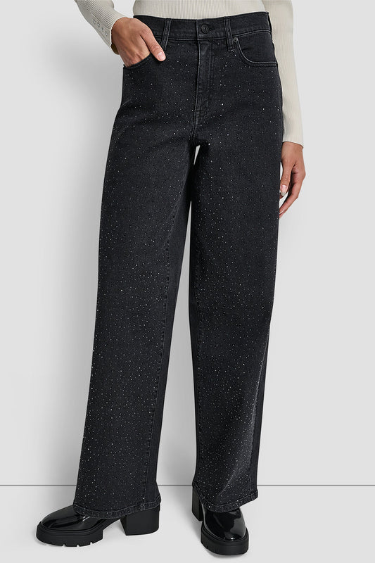 ANCHOR DKNY HIGH-RISE WIDE LEG WITH RHINESTONE EMBELLISHMENT