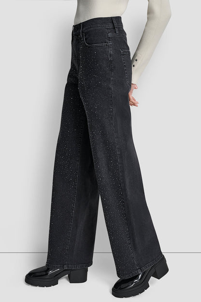 ANCHOR DKNY HIGH-RISE WIDE LEG WITH RHINESTONE EMBELLISHMENT