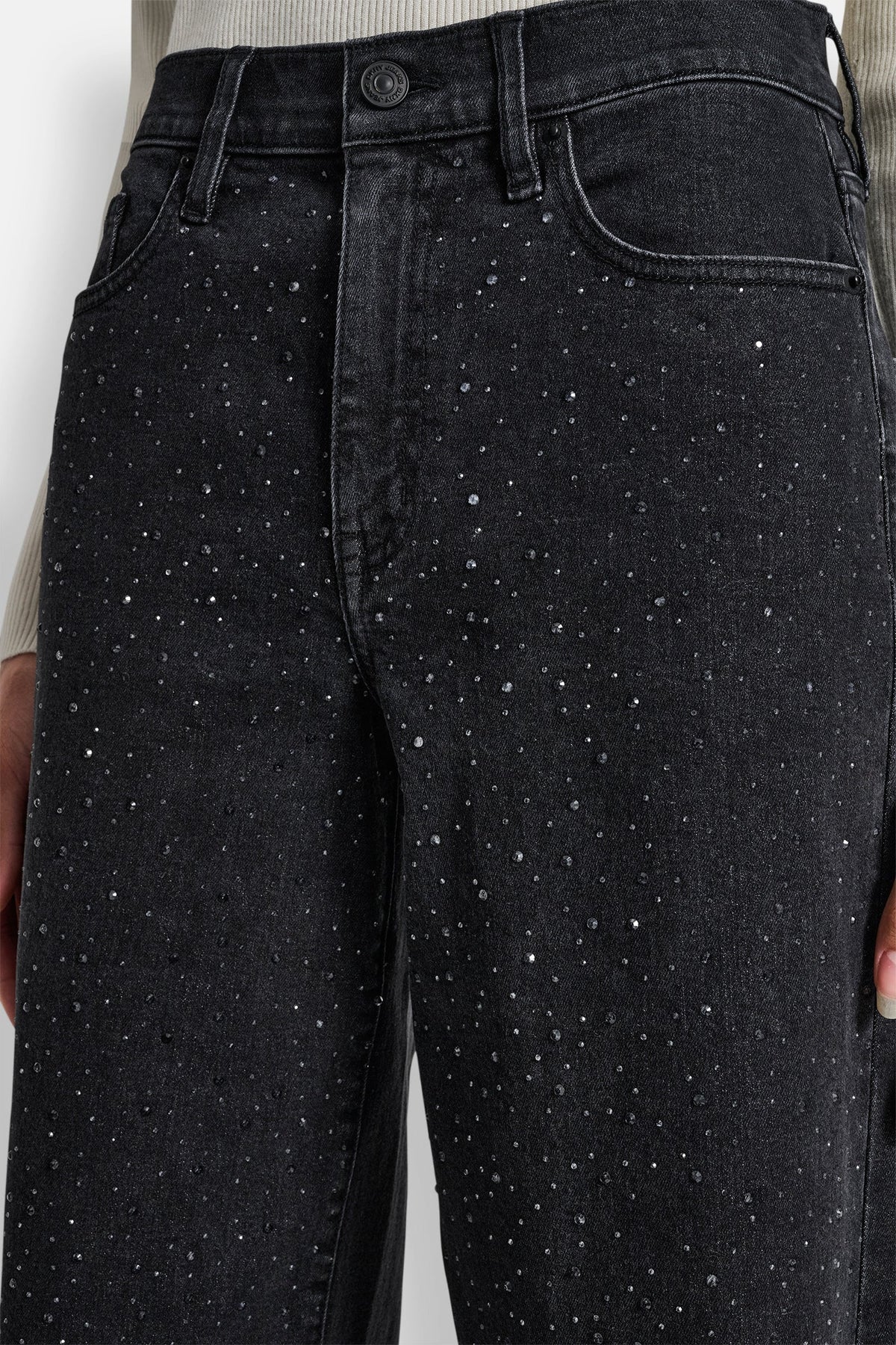 ANCHOR DKNY HIGH-RISE WIDE LEG WITH RHINESTONE EMBELLISHMENT