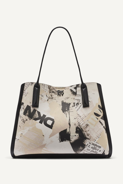White/Black DKNY JOSIE TOTE