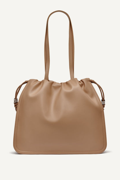 Black/Silver DKNY HALLE DRAWSTRING TOTE