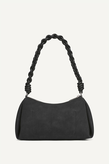 BLACK/SILVER DKNY REMY SHOULDER BAG
